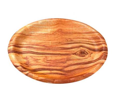 BANDEJA OVALADA SIMIL MANDERA 36X26X2,8CM MELAMINA