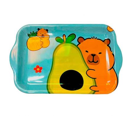 BANDEJA ESTAMP CAPIBARA 34X22CM MELAMINA REF 35294