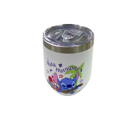 VASO TERMICO ESTAMP STITCH C/TAPA ACRILICA 350 ML 