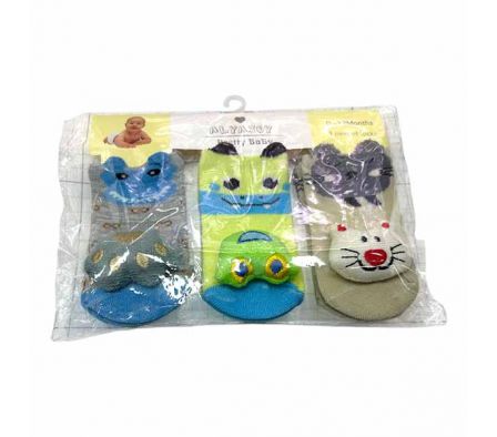 SET MEDIA C/DISEÑO P/BEBE 3PCS 0-12 REF 15672-25