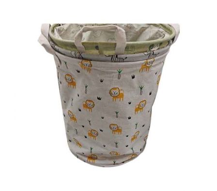 CESTO P/ROPA ESTAMP LEON 35X45CM POLIESTER 75-2-33