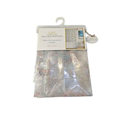 CORTINA D/BAÑO TRASPARENTE ESTAMP TORTUGA 1,8X1,8M