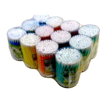 COTONETE 8X4CM E/FRASCO PLAST REF 50681-348