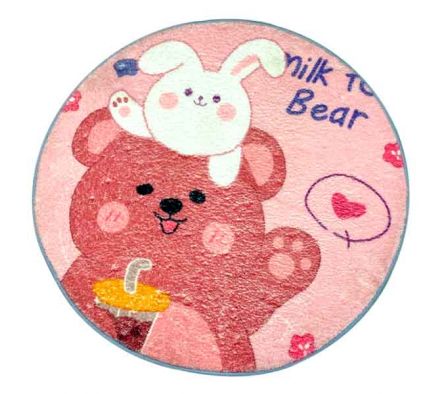 ALFOMBRA CIRC D/BAÑO ESTAMP OSO 50CM REF 50514-27