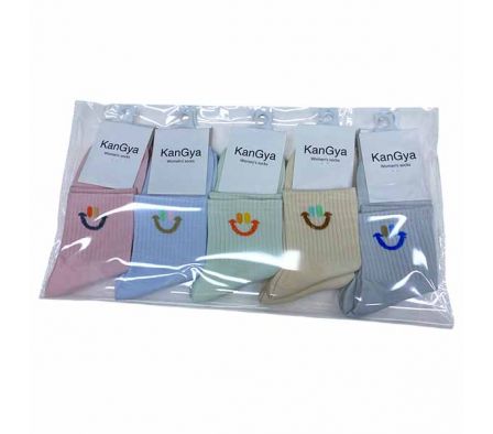 MEDIA SOQUETE P/NIÑA C/CARA FELIZ REF 31278-4