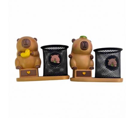 PORTA LAPIZ C/MUÑECO CAPIBARA 14,5X13CM REF 7695-1