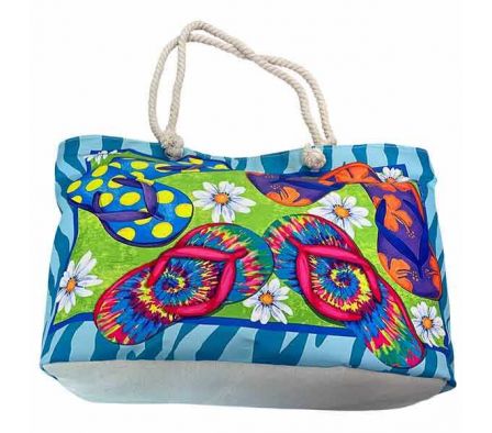 BOLSO D/PLAYA ESTAMP SAPATILLA 56X36X16CM REF 1092