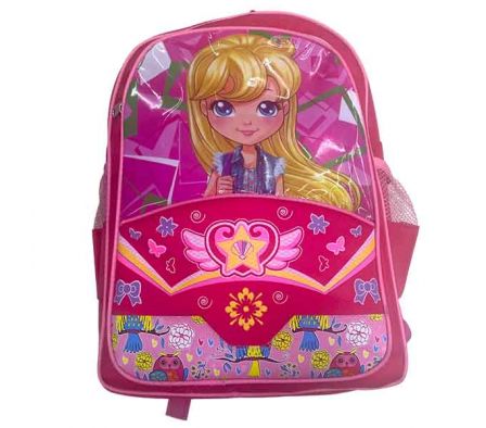 MOCHILA INFANTIL ESTAMP P/NIÑA 40X30CM REF 10796-1