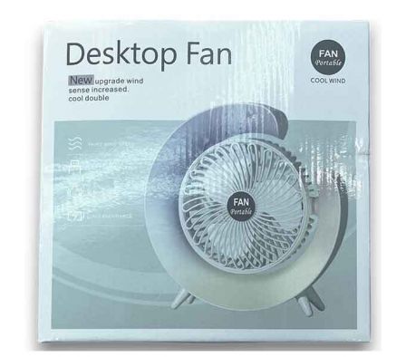 MINI VENTILADOR D/MESA PORTATIL C/LUZ LED REF 1715