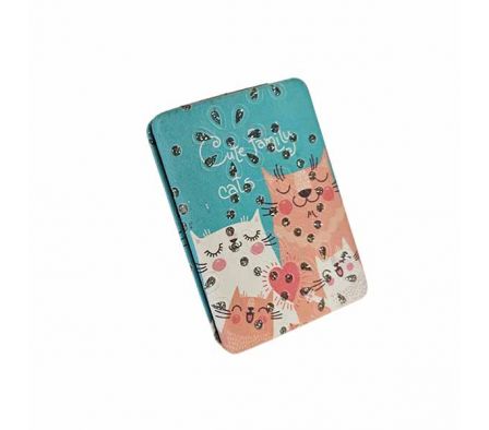 ESPEJO D/MANO ESTAMP GATOS 6X8,5CM REF 6963-1