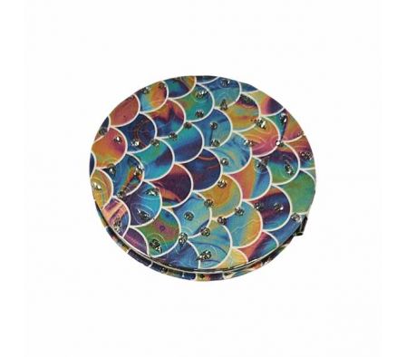 ESPEJO D/MANO ESTAMP ESCAMAS D/COLORES 7CM REF 696