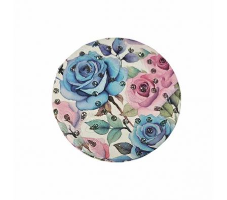 ESPEJO D/MANO ESTAMP FLORES 7CM REF 6963-9