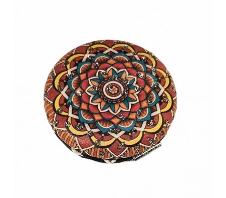 ESPEJO D/MANO CIRCULAR ESTAMP MANDALA 7X2CM REF 69