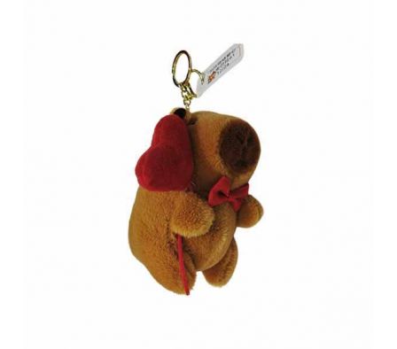 PELUCHE CAPIBARA C/CORAZON/LLAVERO 12CM REF 0650-2