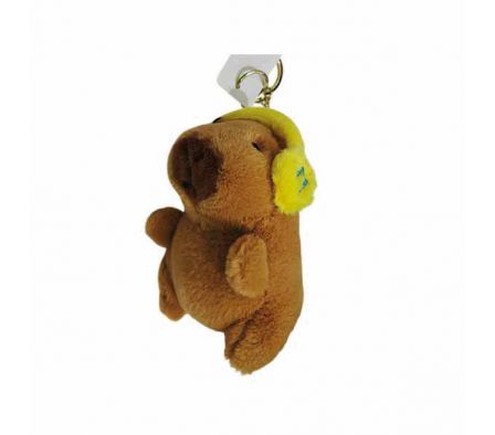 PELUCHE CAPIBARA C/AURICULAR/LLAVERO 12CM REF 0650