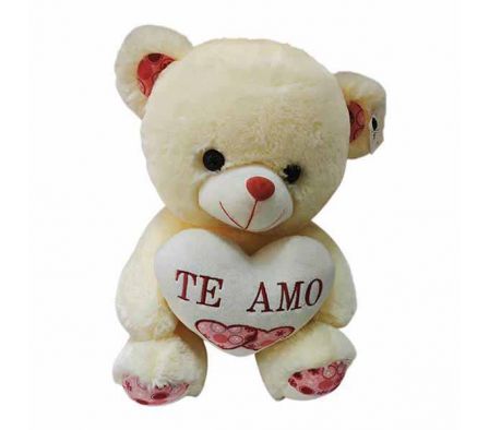 PELUCHE OSITO C/CORAZON TE AMO 24CM REF 0750-6