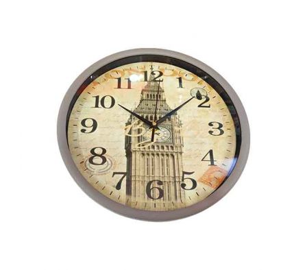 RELOJ D/PARED ESTAMP TORRE RELOJ 30CM REF 18357-29
