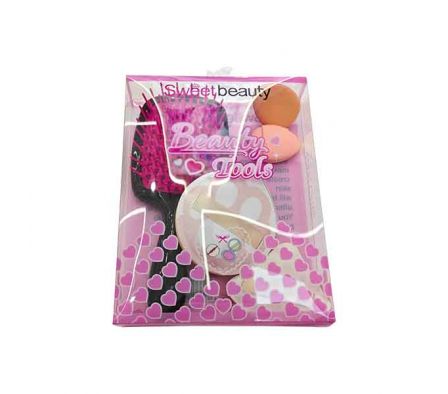 KIT ESPONJA P/MAQUIILLAJE C/CEPILLO CABELLO 5PCS 1