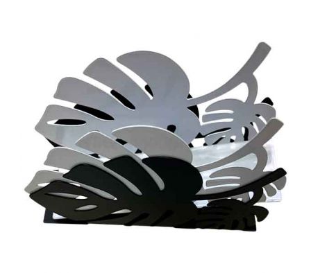 SERVILLETERO DI/HOJAS 13X4X7,5CM ACERO REF 50728-1