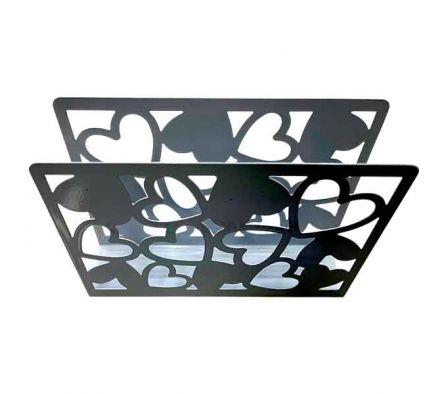 SERVILLETERO DI/CORAZON 15X4X10CM ACERO REF 50728-