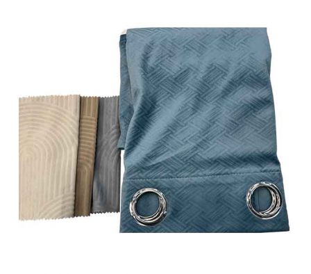 CORTINA ESTAMP GEOMETRICO LINEAS 2,4X1,4CM REF 504