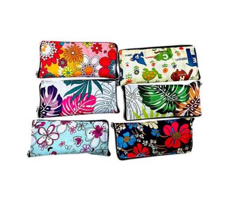 BILLETERA P/DAMA ESTAMP SURTIDO 20X9CM REF 10899-4