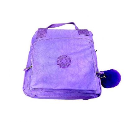 BOLSO P/DAMA LISO C/POMPOM 22X22X14CM REF 11196-9