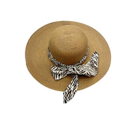 SOMBRERO C/CINTA ESTAMP P/DAMA 42X10CM REF 38928-1