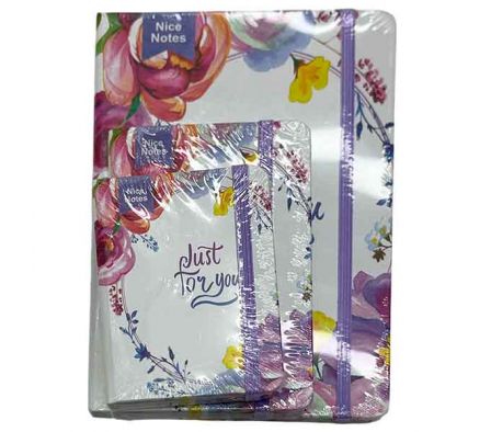 LIBRETA ESTAMP FLORES 14.2X19.8CM REF 22716-24