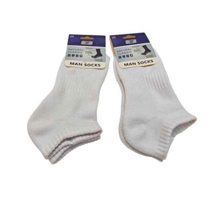 MEDIA DEPORTIVA CORTA LISA P/CABALLERO 22CM REF 31