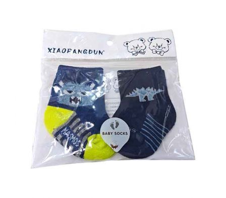 SET MEDIA SOQUETE C/SERIGRAFIA P/BEBE 2PCS 12X9CM 