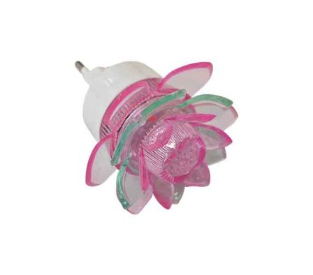 LAMPARA VELADOR ENCHUFE DISEÑO FLOR 6X8CM REF 1394