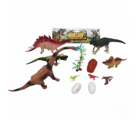 SET DINOSAURIO D/JUGUETE 9PCS E/BOLSA REF XMF-K28