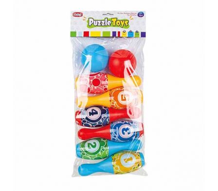 JUEGO D/BOLOS D/JUGUETE 8PCS 20X6X46CM E/BOLSA REF